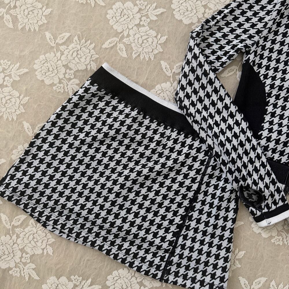 Astoria Activewear Houndstooth Jacket & Skirt Set – Size Small - Picture 2 of 4